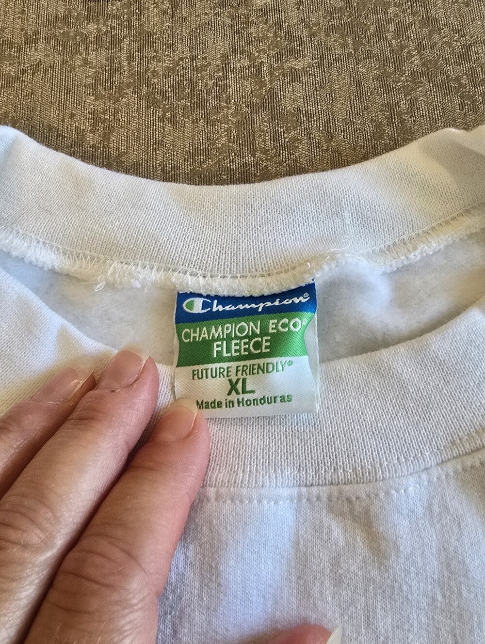 Vintage Champion White Alabama Crimson Tide Fleece Lined Sweatshirt Size XL - Picture 4 of 8